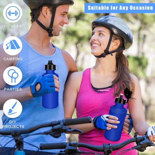 Zubebe 36 Pcs Sports Water Bottles Bulk Squeeze Reusable Bpa-free Plastic Water Bottles End of the Year Gifts Summer Gifts for Students School Travel Hiking Cycling Event Team Gift - color: Blue