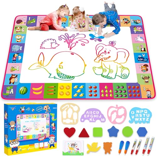 Water Doodle Mat - Kids Painting Drawing Board, Gift Toy for Ages 3-12 Pink - color: Unicorn
