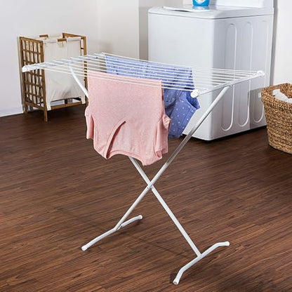 Honey-Can-Do Collapsible Clothes Drying Rack – Sturdy Metal X-Frame, Space-Saving Towel & Laundry Rack for Indoor/Outdoor Use, Foldable Design for Laundry Organization - style: X-Frame