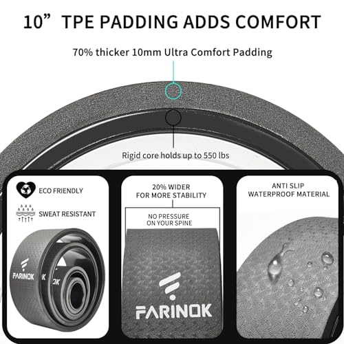 Yoga Wheel for Back Pain Relief, Back Roller Wheel with Extra Cushion | Wider & Thickest Foam, Stretches and Strengthens Core Muscles - style: SET OF 4(Black)