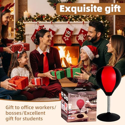 Desktop Punching Bag for Desk, Stress Relief Ball with Suction Cup for Office and Home, Funny Gag Gift for Boss Coworkers Friends, Mini Desktop Boxing Stress Relief Product for Adults | Stress Relief Ball, For Office and Home, Funny Gag Gift for Boss Cow