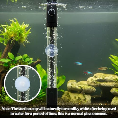 10 Pcs 25mm Aquarium Suction Cups & 20 Pcs Adjustable Zip Ties, Small Suction Cups for Fish Tank Plant Holder Air Tubes Moss Shrimp Nests Reptile Hammocks