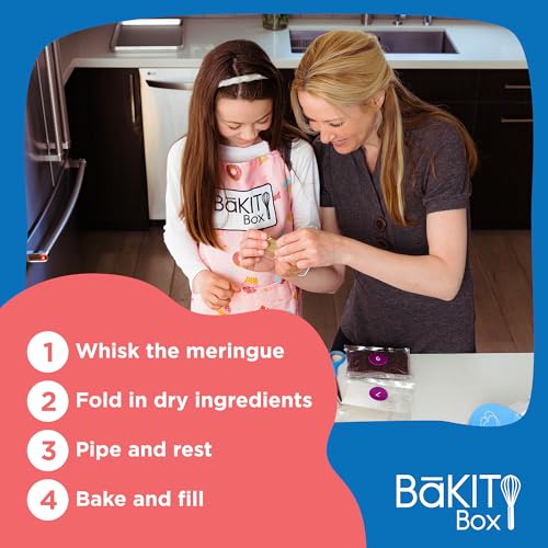 BāKIT Box Gluten-Free Macaron Baking Kit for Kids – Make Rosette French Macarons with Chocolate Buttercream – DIY Gluten-Free Dessert Kit with Pre-Measured Ingredients – STEM Activity for Girls & Boys - color: Gluten Free Rosette Macarons