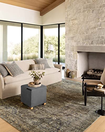 Loloi Amber Lewis Morgan Collection MOG-05 Spice/Lagoon 7'-3" x 9'-3" 38" Thick Area Rug feat. CloudPile, Neutral, Room Décor, Vintage Inspired, Livingroom, Bedroom, Dining Area - color: Spice / Lagoon, size: 7'3" x 9'3" (Rectangular)