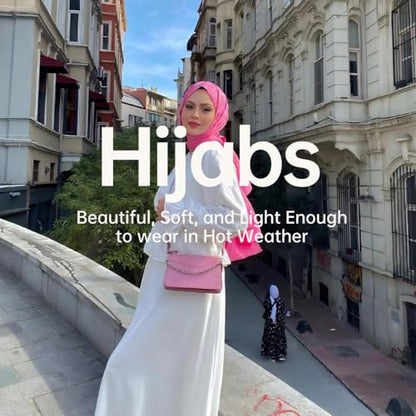 Harewom Chiffon Hijab for Women Sheer Shawl and Wraps for Wedding Bridal Scarves Summer Lightweight Sun-proof Scarf - color: Rose Red Chiffon Hijab Shawls Scarves