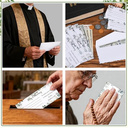 Tithes and Offering Envelopes for Church Donation - Bill Size for Checks and Cash (500 Count)