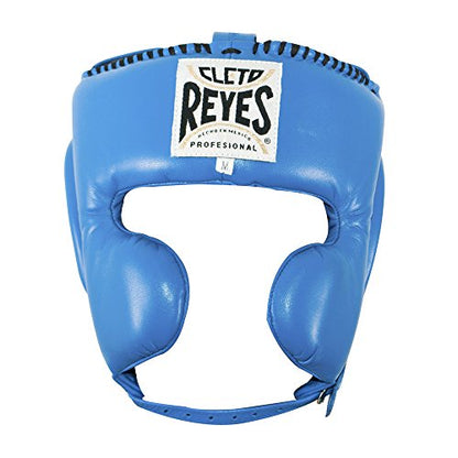 CLETO REYES Boxing Headgear with Cheek Protection for Men and Women, Protective Head Guard Face Saver, Sparring Fighting - color: Electric Blue, size: Large