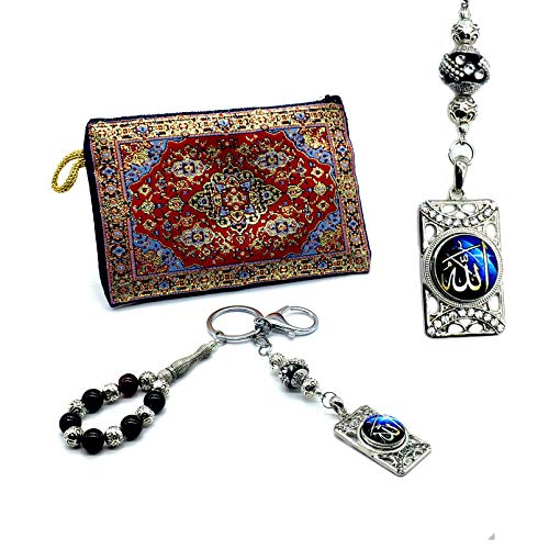 Keychain & Rosary Collection -Car Key Chain-Handbags Holder - color: Indonesian Beads