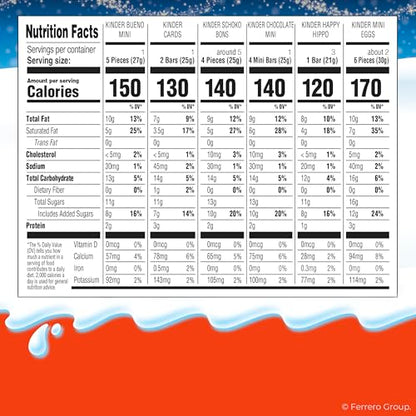 Kinder 2025 Chocolate Advent Calendar, 24 Individually Wrapped Pieces, Chocolate Candy Christmas Holiday Treats, 6.9 oz