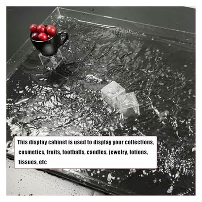 Acrylic Shallow Water Tank, Photography Tray Display Cabinet, Shallow Water Tank, Portable Food and Cosmetics Storage Box(80x60x6CM/31.4x23.6x2.3in) - size: 80x60x6CM/31.4x23.6x2.3in