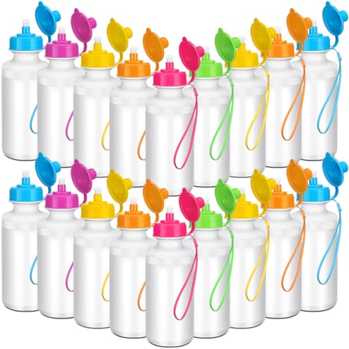 Zubebe 36 Pcs Sports Water Bottles Bulk Squeeze Reusable Bpa-free Plastic Water Bottles End of the Year Gifts Summer Gifts for Students School Travel Hiking Cycling Event Team Gift - color: Mix Color