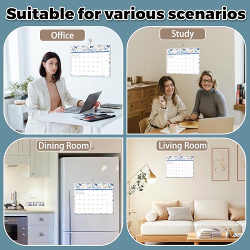 Wall Calendar 2026-2027 – 11 x 8.7 In, 18 Months from July 2026 to December 2027, Monthly Calendar with Holidays, Julian Dates, Grid Design for Scheduling, Home or School Use - color: Butterfly