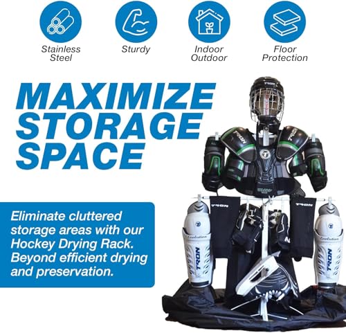 Wet Gear-Hockey Equipment Dryer Rack: Metal Model