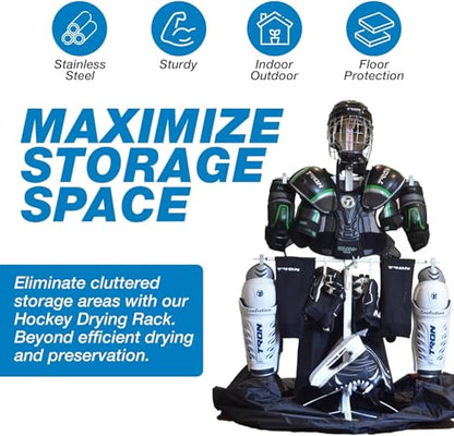 Wet Gear-Hockey Equipment Dryer Rack: Metal Model
