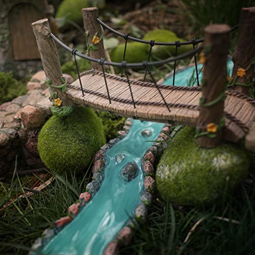 Mini Straight Stream Section Fairy Rock Garden Water Feature Dollhouse Landscape Decor Accessory
