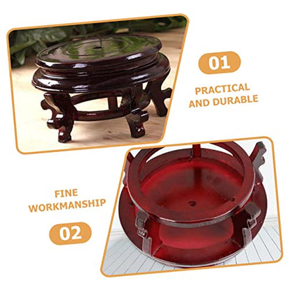 Toyvian Wooden Plant Pot Riser High Density Board Sturdy Display Stand for Indoor Flowerpots Vase Fish Tank Base with Stable Support Wood Plant Stand for Various Shapes