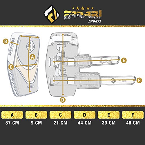 Farabi kick Shield Thai pad MMA Muay Thai Shield Curved Pads Martial Art Training Pads Boxing Strike pad Curved Arm Pad MMA Focus pad Muay Punch Shield - size: Single