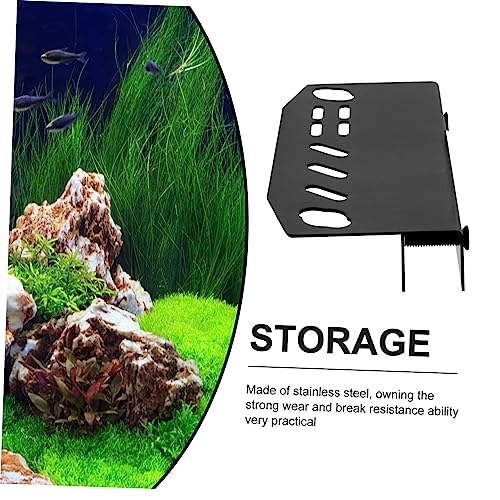 Abaodam Aquarium Tool Holder Organizer for Water Plant Maintenance Wall-Mounted Rack Multiple Slots for Fish Tank Cleaning Tools and Accessories