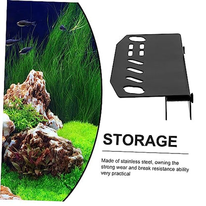 Abaodam Aquarium Tool Holder Organizer for Water Plant Maintenance Wall-Mounted Rack Multiple Slots for Fish Tank Cleaning Tools and Accessories