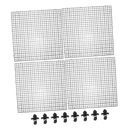 VICASKY 4sets Fish Tank Divider Isolation Board Plastic Grate Crate Design for Safe Fish Separation Bottom Tray for Aquariums and Pet Enclosures