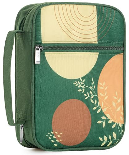 Mr. Pen- Bible Cover Case | Carrying Book Case with Durable Handle and Zippered Pocket, Bible Protective Church Bag for Men & Women, Christian Gifts - color: Dark Green