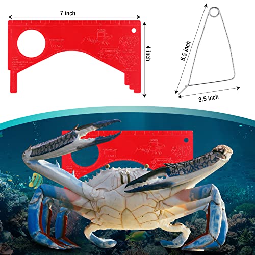 Windyun 2 Sets Crab Trap Bait Wire Grid Bottom Crab Nets Foldable Fishing Net Hand Casting Cage with Harness and Bait Clip - color: Black