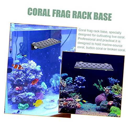 FOMIYES Coral Propagation Support Coral Bracket Multi-Slot Coral Reef Rack Decorative Coral Holder Ceramic Dust Bath House Shelves Brackets Shelf Brackets Acrylic Luxurious Fish Tank, 24X10.5X5.5CM