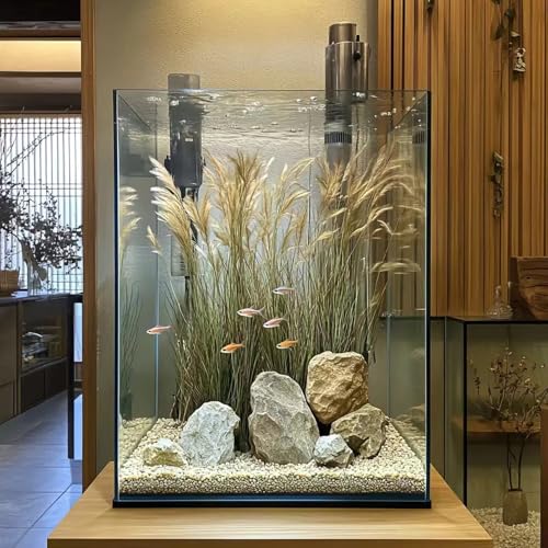 Vimvins 3 Gallon Glass Fish Tank, Easy to Maintain Small Aquarium for Betta/Snails/Shrimp and Aquatic Planting. - size: 3 Gallon