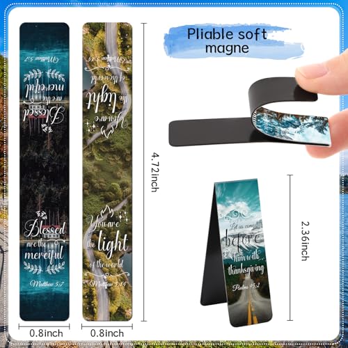 Bible Verse Magnetic Bookmarks - 30 PCs Christian Scripture Inspirational Aesthetic Book Marks Catholic Religious Motivational Book Marker Prayer Page Clips Reading Women Men Church Gifts - style: Bible Verse1