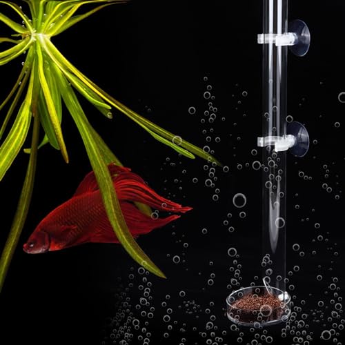 Fish Shrimp Feeding Tube and Tray, Acrylic Clear Aquarium Shrimp Feeding Tube and Dish Set, Fish Feeder Tube Plate Suction Wall Mount, Assembled Shrimp Feeder Tube Tray for Fish Shrimp (15.74 inches)