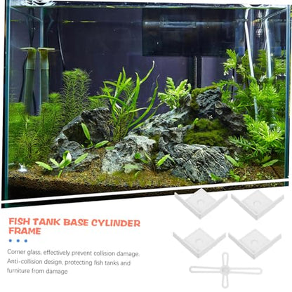 1set Fish Tank Bottom Base and Sturdy Corner Guards -collision Aquarium Corner Protector Multi-use Furniture Edge Cover Plastic Guard for Home Decor
