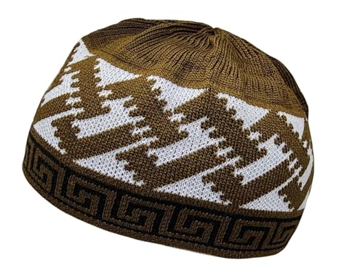 Set 2 PCS Muslim Beanies Kufi Hat for Men AMN-225B Skull Cap Islam Taqiyah Takke Eid Ramadan Gift - color: Color F