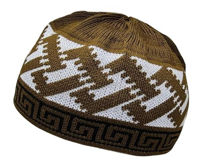 Set 2 PCS Muslim Beanies Kufi Hat for Men AMN-225B Skull Cap Islam Taqiyah Takke Eid Ramadan Gift - color: Color F
