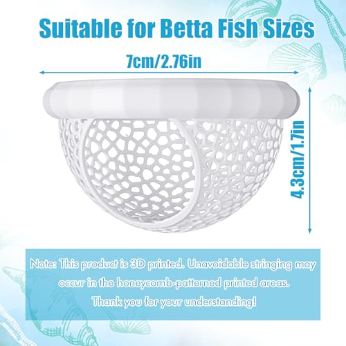 Yolev Floating Betta Hide, Shrimp Cave, Aquarium Hammock, Feeder, and Safe Resting Spot, Betta Fish Tank Accessories for Stress-Free Fish Tanks