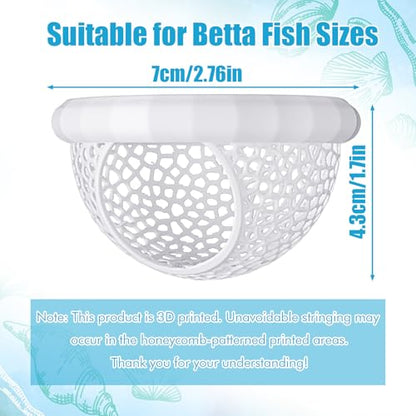 Yolev Floating Betta Hide, Shrimp Cave, Aquarium Hammock, Feeder, and Safe Resting Spot, Betta Fish Tank Accessories for Stress-Free Fish Tanks
