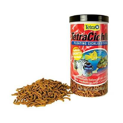 TetraCichlid Floating Cichlid Sticks 11.3 Ounces, Pond Fish Food, Nutritionally Balanced, (Pack of 12) - size: 11.3 Ounce (Pack of 12)