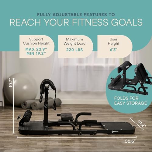 Lifepro GluteBlast Hip Thrust Machine – Foldable, Home Gym, 220 lb Cap | Sissy squat + hip thrust bench, powder-coated steel, PU leather pad, folds with wheels, 27.2"×45.3" glutes, hamstrings & core - style: Gluteblast