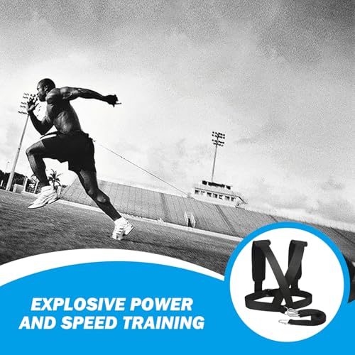 Weight Sled, Nylon Sled Harness Tire Pulling Harness Speed Training Equipment Pull Strap for Sprint Running and Football, Basketball, Soccer Workout Equipment.