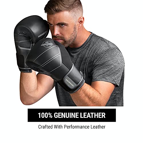 Hayabusa S4 Leather Boxing Gloves for Women & Men - color: Black, size: 10 oz