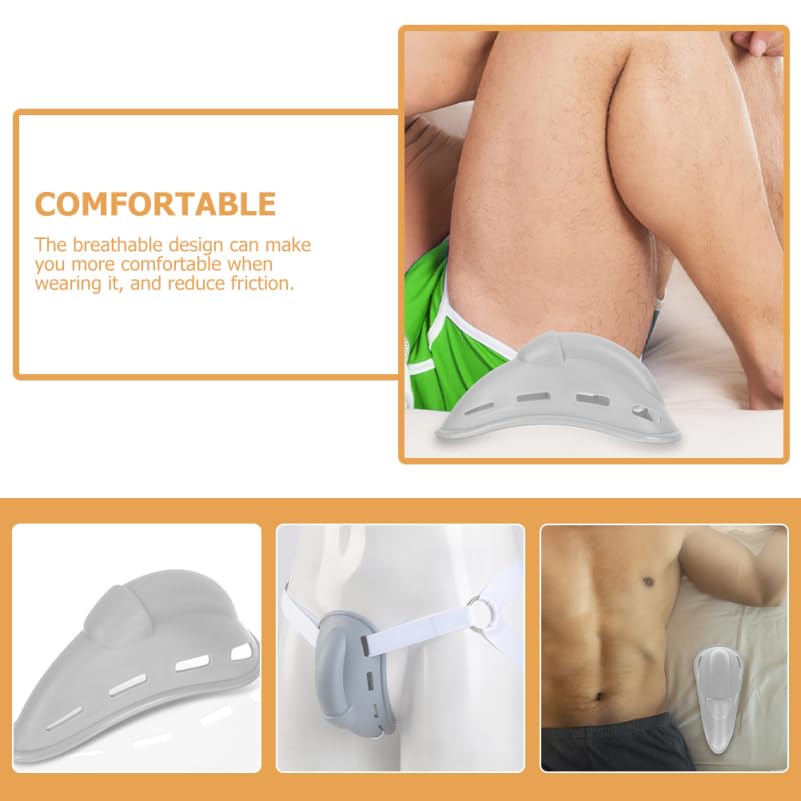 EXCEART Groin Protector Cup for Men Boxing Kickboxing MMA Muay Thai Sparring Groin Guard Jockstrap for Taekwondo Karate - color: Light Grey