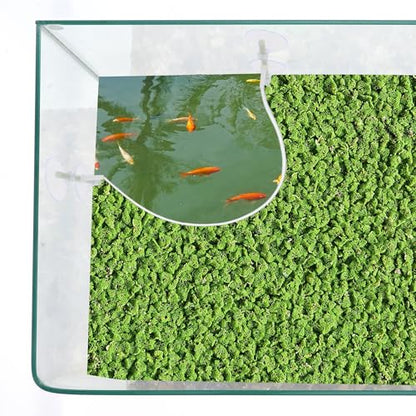 Aquarium Floating Plant Corral, Floating Plant Fence for Aquarium with Suction Cups, Aquarium Floating Plant Fence for Fish Tank and Aquarium, 35.43", 1 Set