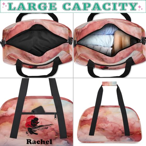 Personalized Martial Art Bag Duffel Bag for Girls, Custom Taekwondo Karate Bag Overnight Bags for Travel Weekender Practice Girl - color: Option 13