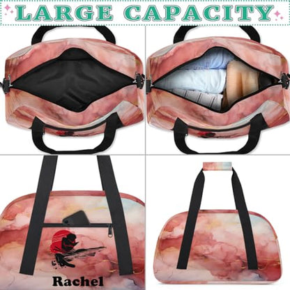 Personalized Martial Art Bag Duffel Bag for Girls, Custom Taekwondo Karate Bag Overnight Bags for Travel Weekender Practice Girl - color: Option 13