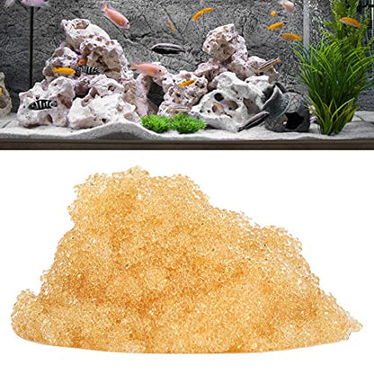 Aquarium Water Softener Resin, 500ML Aquarium Water Hardness Reducer Resin, Water Softener Pillow with Net Bag, Reusable Ion Exchange Filter