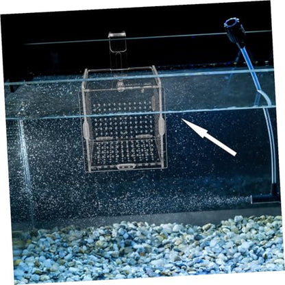 Toddmomy 1set Fish Tank Isolation Box Cups and Hook Acrylic Breeding Holder for Safe Fish Separation Design for Easy Installation and Cleaning