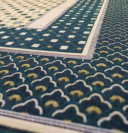 Modefa Turkish Islamic Prayer Mat Janamaz Sajjadah | Thin Woven Cotton Praying Rug Ramadan Eid Gift | Traditional Muslim Sejada for Men Women - Hira Diamond (Dark Green) - color: Dark Green