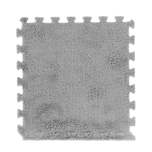 10pcs 30 cm/11.8 in Foam Puzzle Floor Play Mat,Interlocking Carpet Tiles for Home Gym and Fitness Room (Gray) - color: Grey