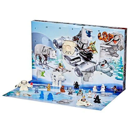 STAR WARS Advent Calendar, 24 Pieces Including Micro Figures & Vehicles, Countdown Calendar, Surprise Toys for Boys & Girls Ages 4+ (Amazon Exclusive)