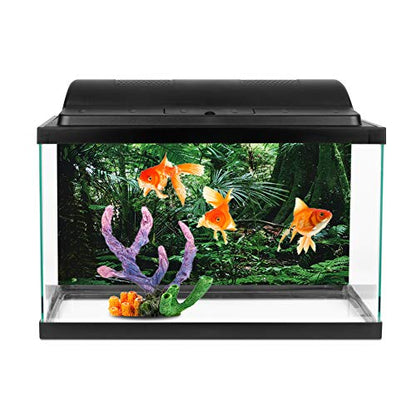 PVC Reptile Box Rainforest Background Poster Fish Tank Wall Picture Painting Decoration Self Adhesive Sticker HD Image Non Easy to Apply for Aquarium or Reptile (61 * 30cm) - size: 61*30cm