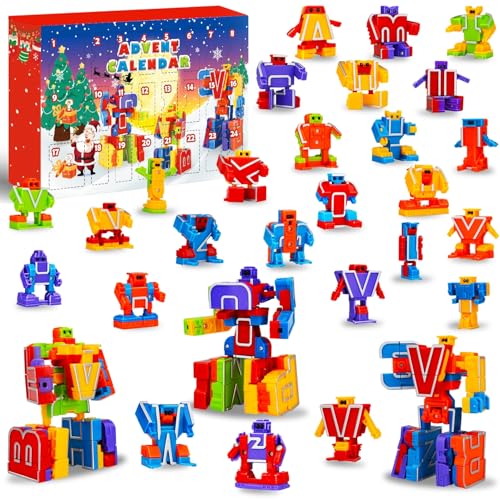 Alphabet Robots for Boys, ABC Letters Learning Education Toys for Toddlers - style: Advent Calendar Edition
